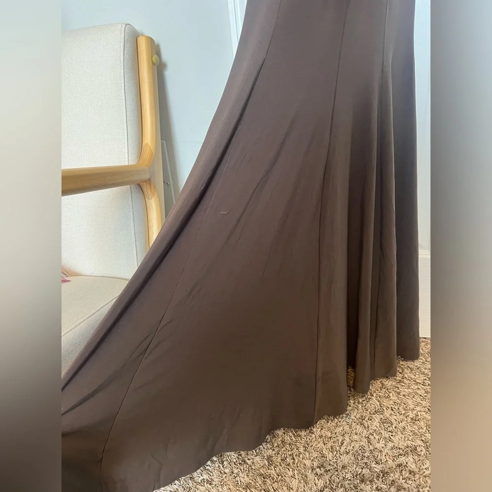 Norma Kamali Brown Halter Maxi Dress - Picture 9 of 11